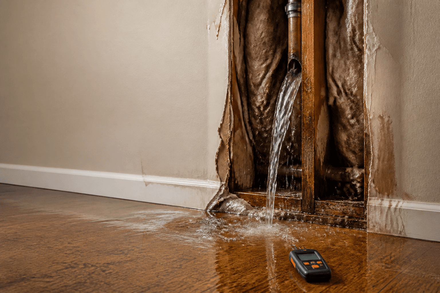 Burst & Frozen Pipe Water Damage in Langley, BC, professional water damage restoration