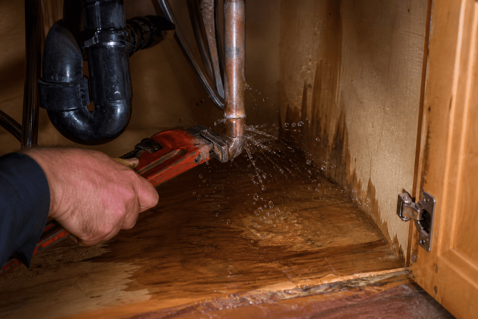 Burst & Frozen Pipe Water Damage in Langley, water damage restoration specialists